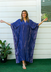 Midnight Indigo Tie-Dye Kaftan