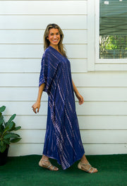 Midnight Indigo Tie-Dye Kaftan