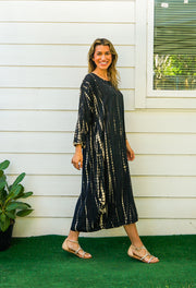 Obsidian Breeze Maxi Dress