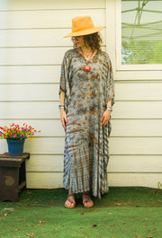 Earth Mist Tie-Dye Kaftan Dress
