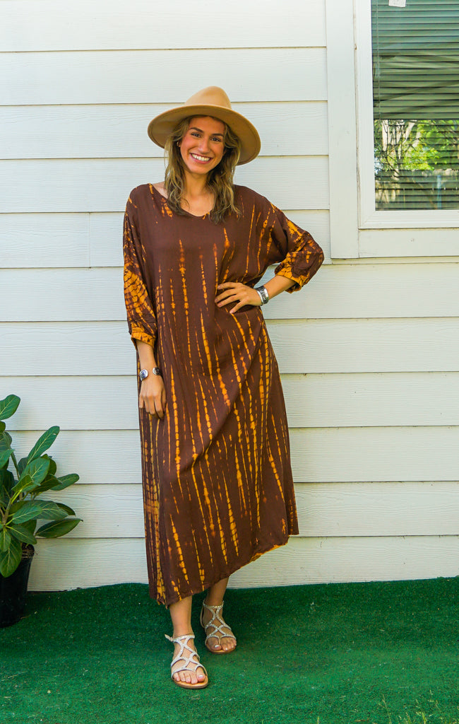 Earthy Ember Maxi Dress