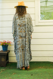 Earth Mist Tie-Dye Kaftan Dress