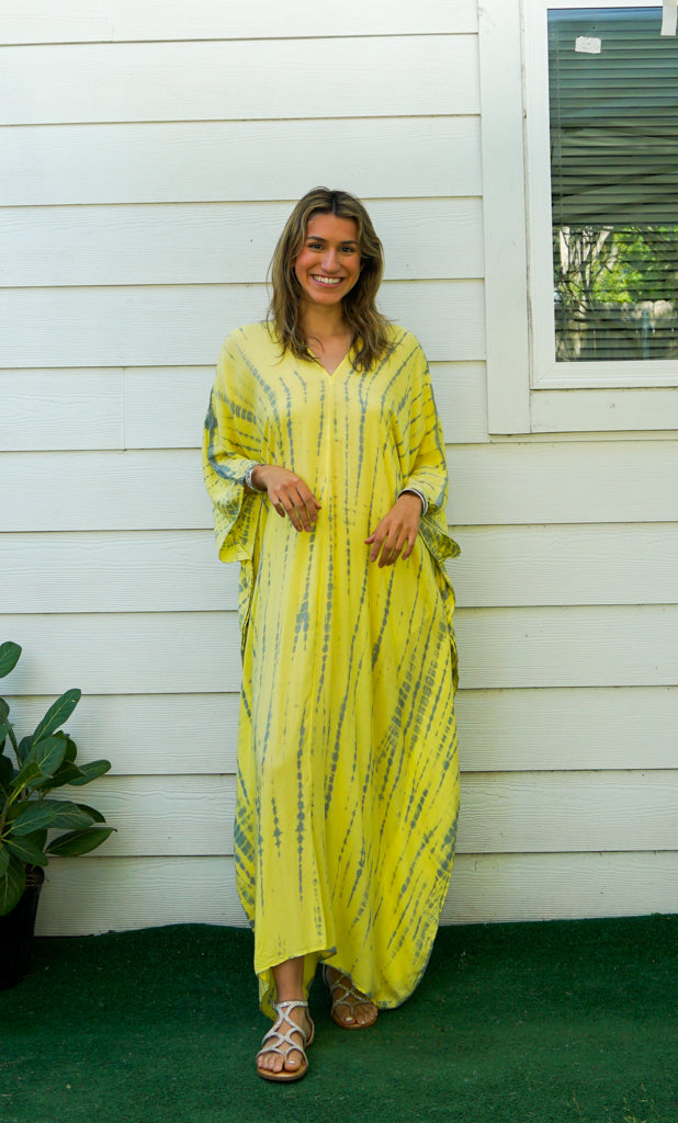 Sunshine Glow Tie-Dye Kaftan