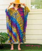 Rainbow Horizon Tie-Dye Kaftan