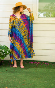 Rainbow Horizon Tie-Dye Kaftan