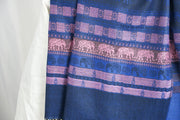 Navy Blue Elephant Charm Pashmina Scarf Bohemian Shawl