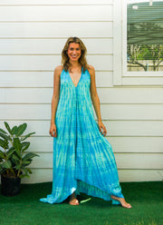Sea Breeze Hand Dyed Boho Maxi Dress