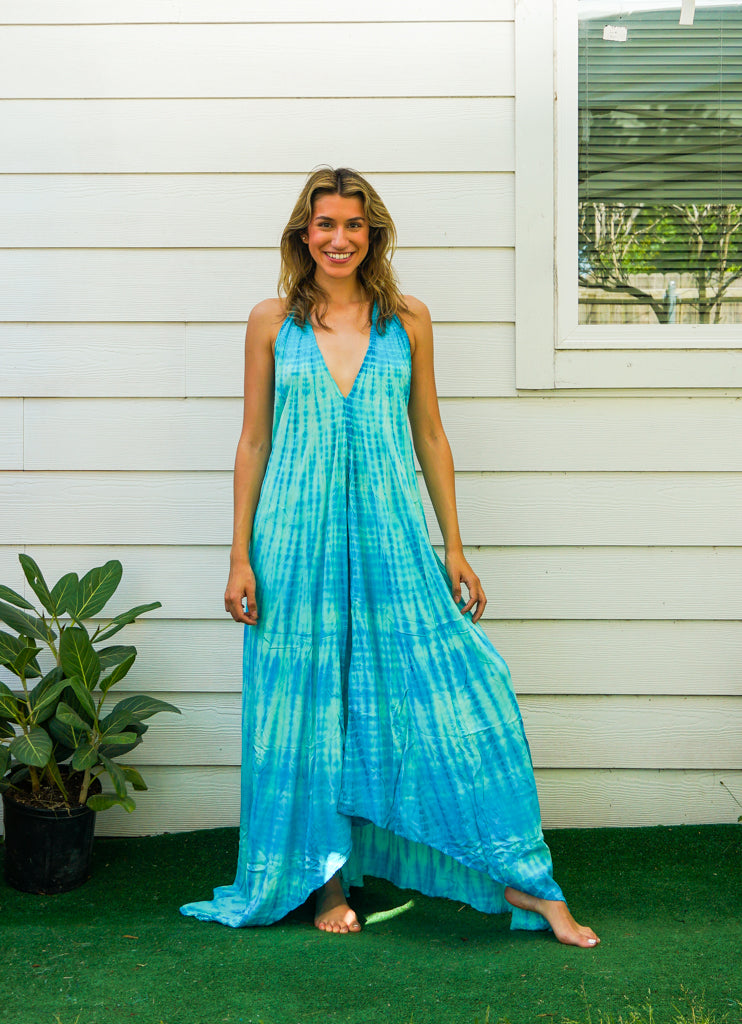 Sea Breeze Hand Dyed Boho Maxi Dress