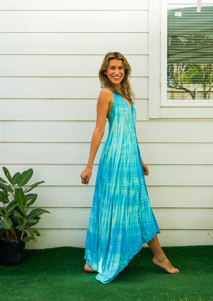 Sea Breeze Hand Dyed Boho Maxi Dress