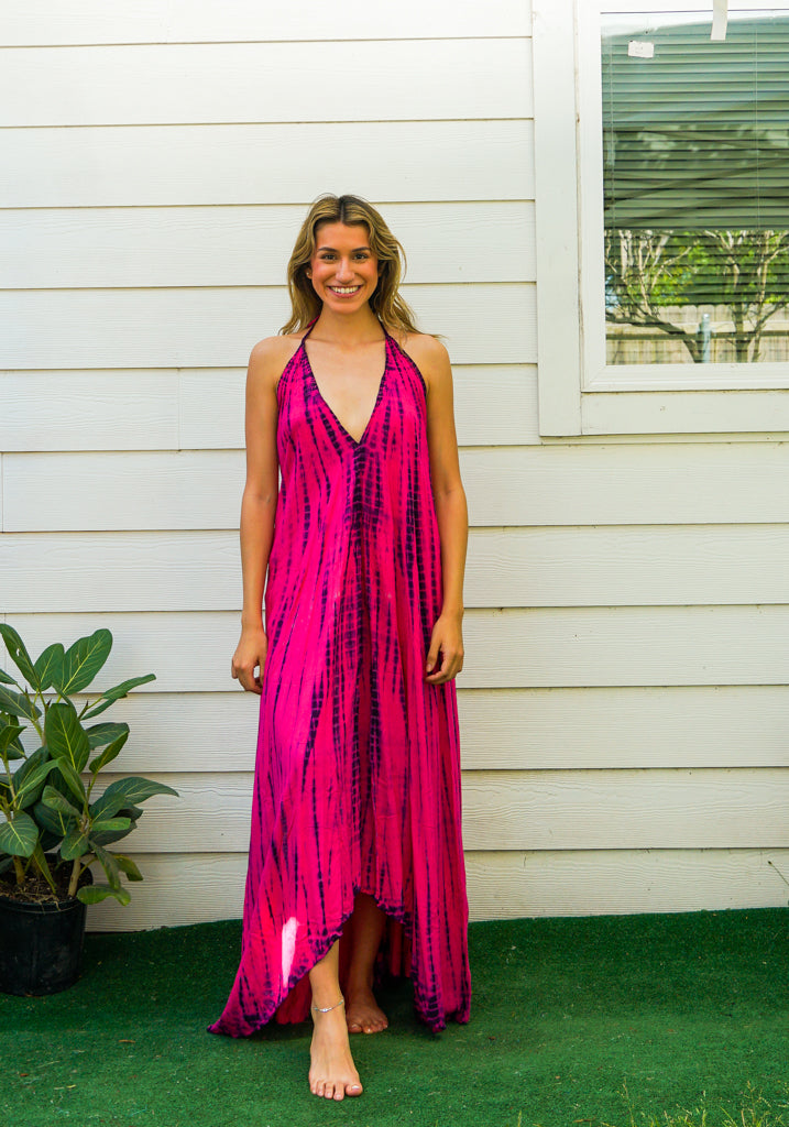 Hand Dyed Goddess Boho Maxi Dress