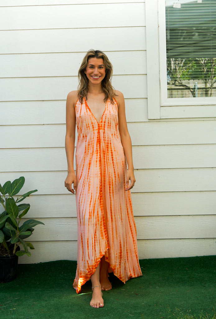 Sunset Glow Tie Dye Maxi Dress