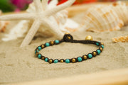 Turquoise & Gold Beaded Bracelet
