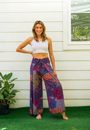 Peacock Jewel Palazzo Wrap Pants