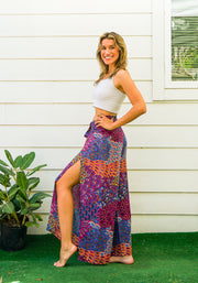 Peacock Jewel Palazzo Wrap Pants
