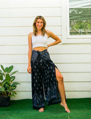 Boho Paisley Palazzo Wrap Pants