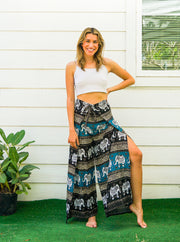 Elephant Parade Palazzo Wrap Pants