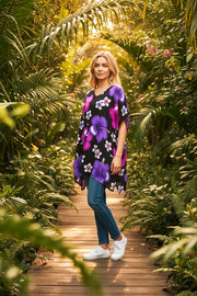 Orchid Floral Kaftan Top