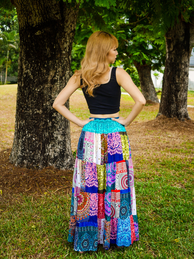 Bohemian Spirit Patchwork Skirt