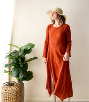 Rust Muse Organic Gauze Dress