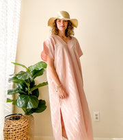 Blush Ease Organic Double Gauze Kaftan Dress