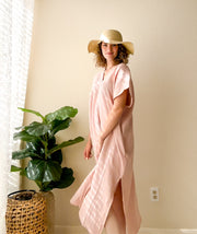 Blush Ease Organic Double Gauze Kaftan Dress