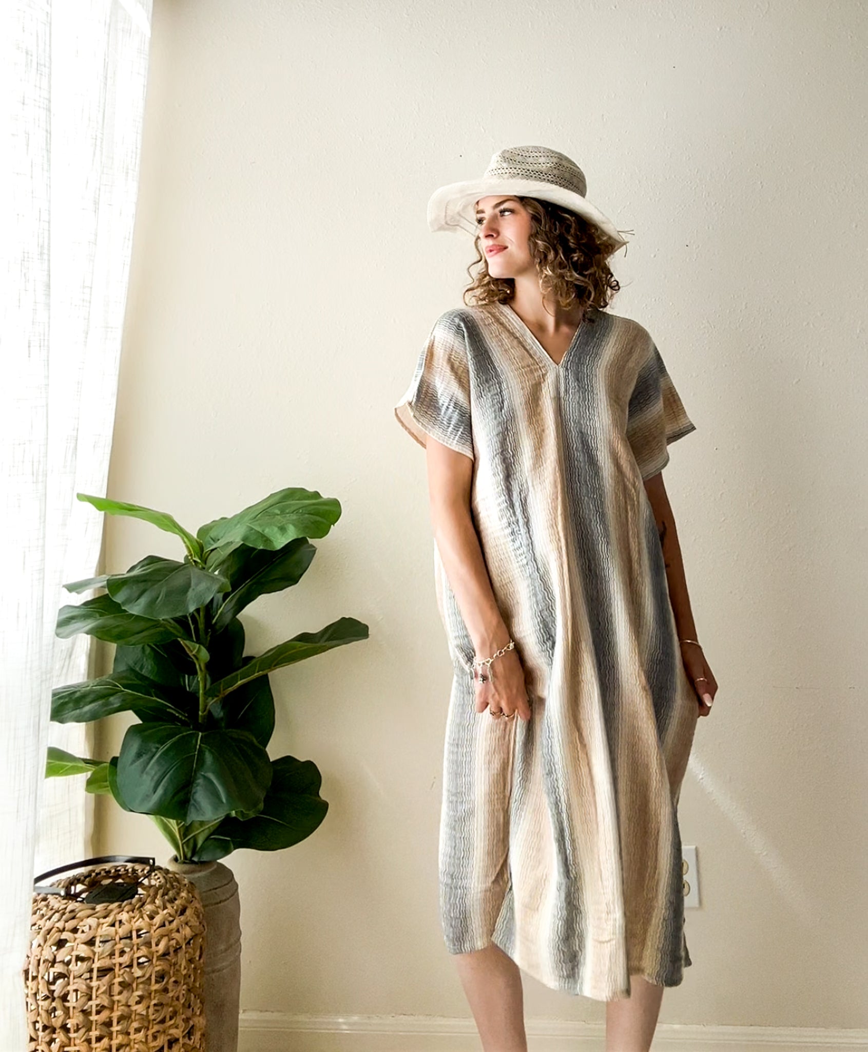 Desert Drift Double Gauze Kaftan