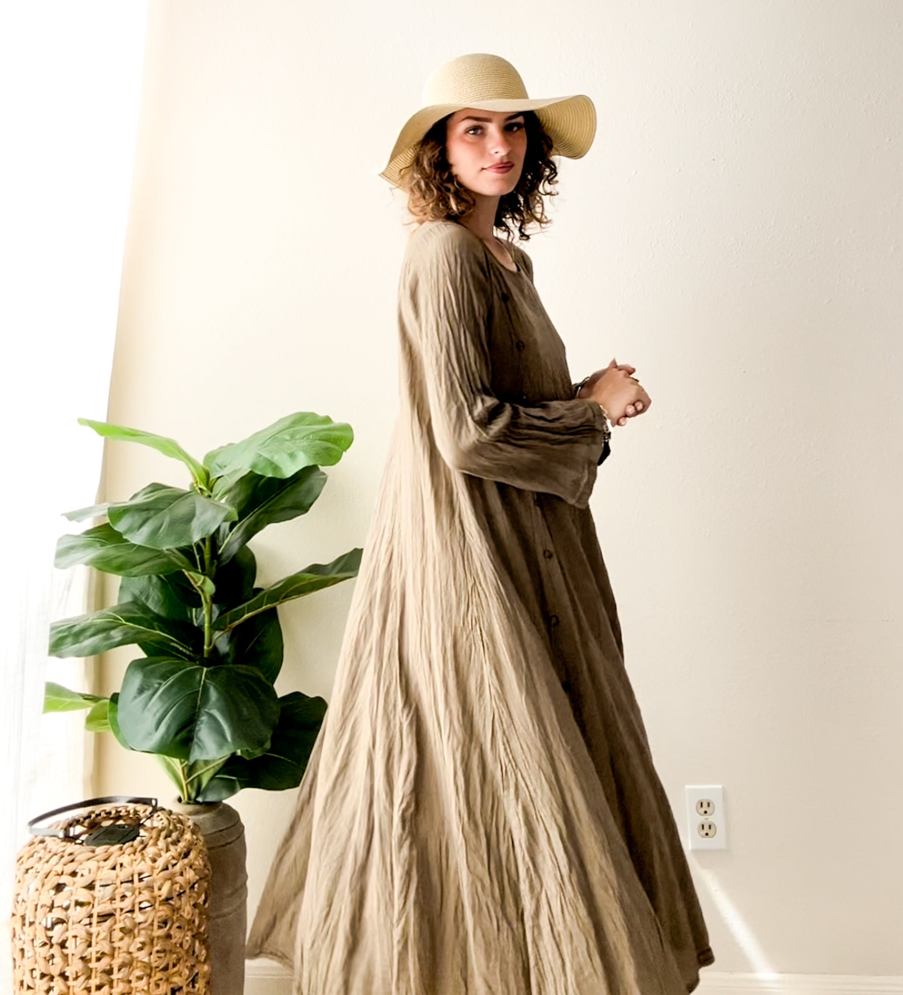 Sagewood Organic Crinkled Cotton Dress