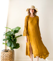 Golden Mustard Organic Cotton Gauze Dress