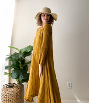 Golden Mustard Organic Cotton Gauze Dress