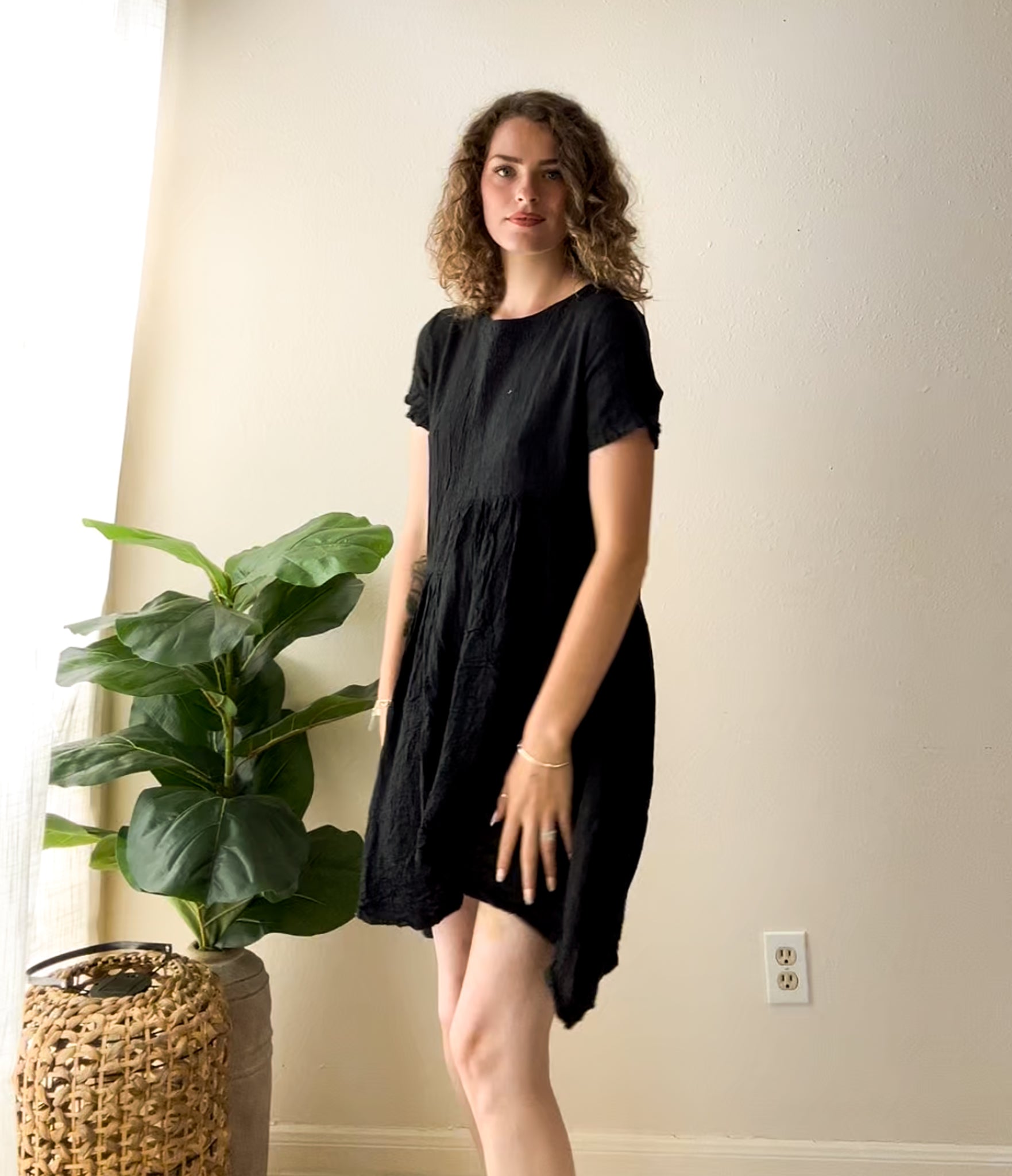 Black Willow Midi Dress