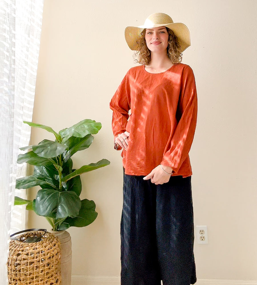 The Saffron Top | Cotton Gauze