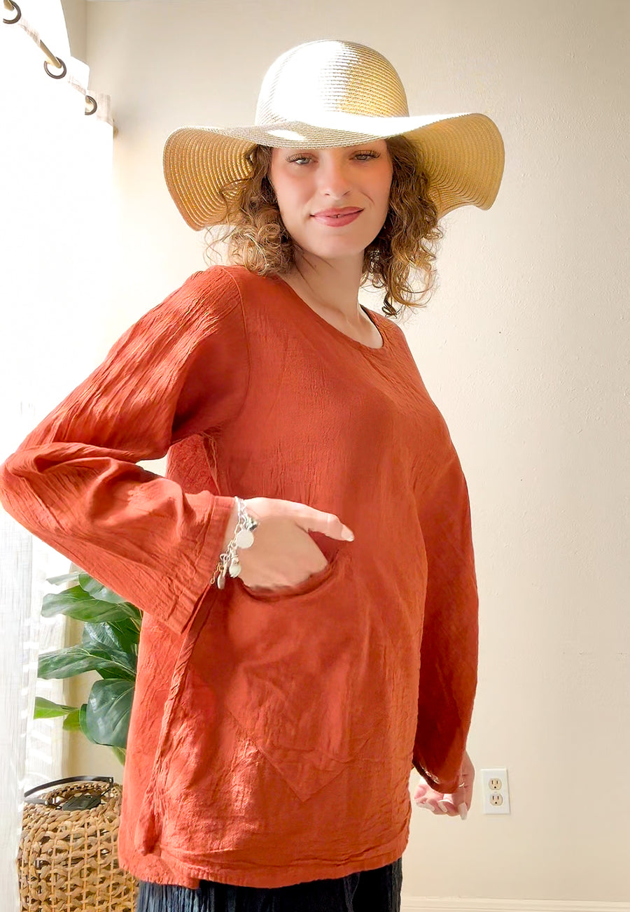 The Saffron Top | Cotton Gauze