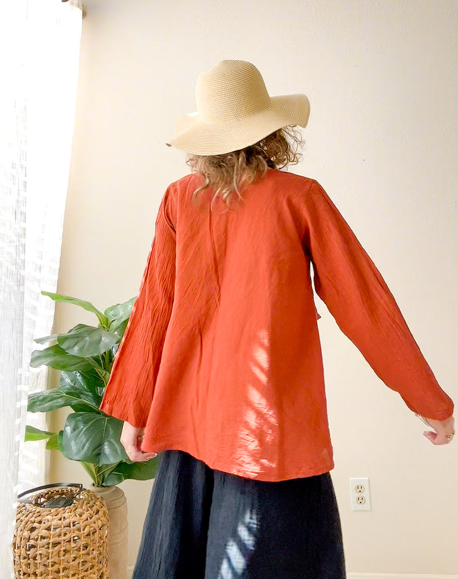 The Saffron Top | Cotton Gauze