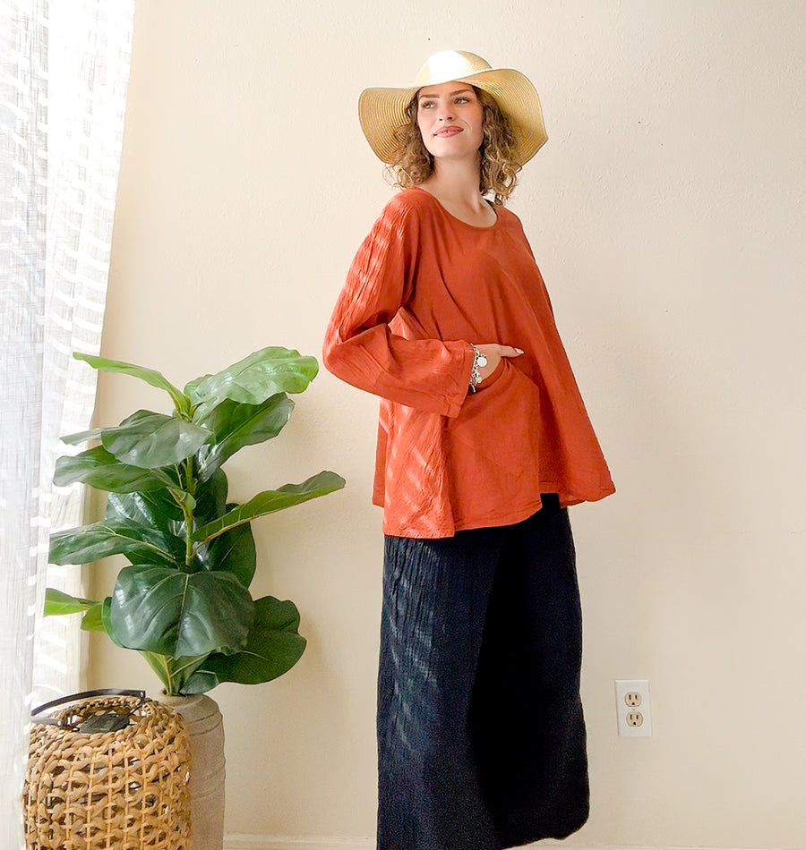 The Saffron Top | Cotton Gauze