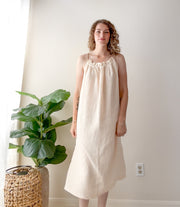 Sand Organic Double Gauze Midi Dress