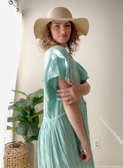 Seafoam Organic Triple Gauze Cotton Maxi Dress
