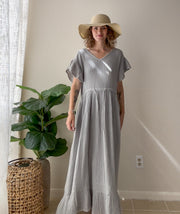 Silver Sage Triple Gauze Maxi Dress