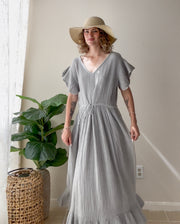 Silver Sage Triple Gauze Maxi Dress