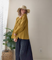 Golden Drift Gauze Top