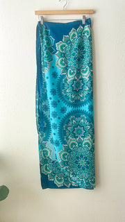 Turquoise Jewel Wrap Skirt