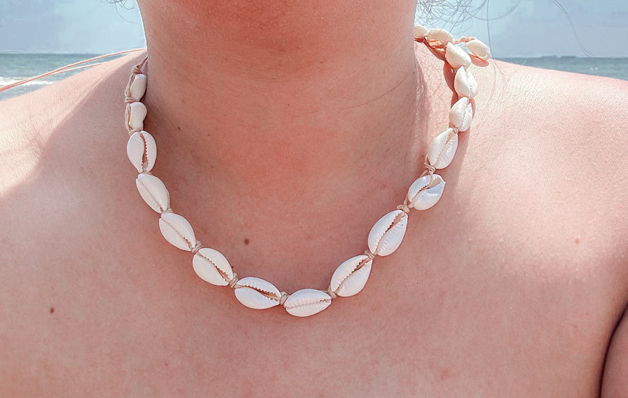 Pink Cowrie Shell Necklace