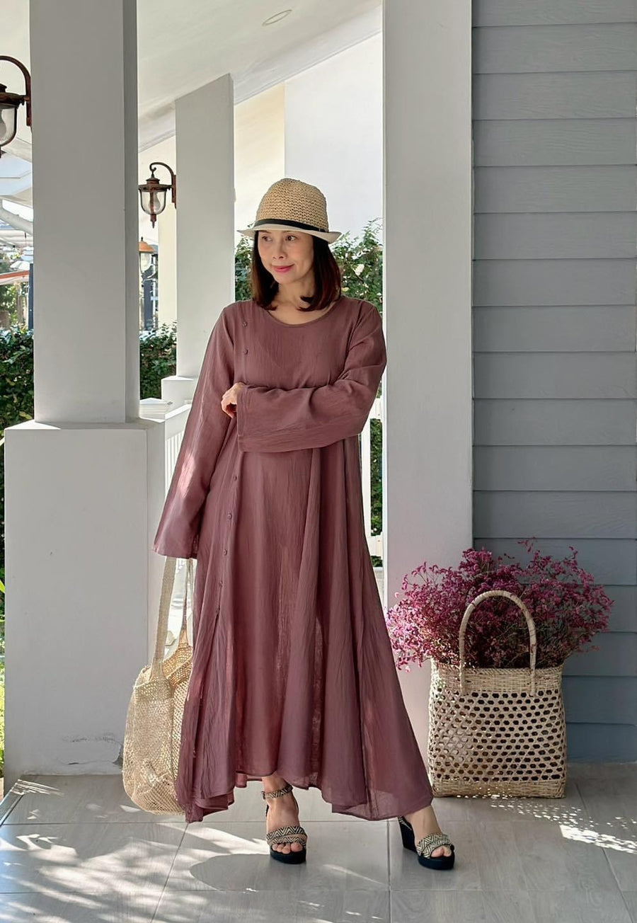 crinkled cotton dress Dress in crinkled cotton jersey