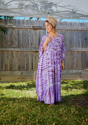 Lavender Mist Tie-Dye Kaftan