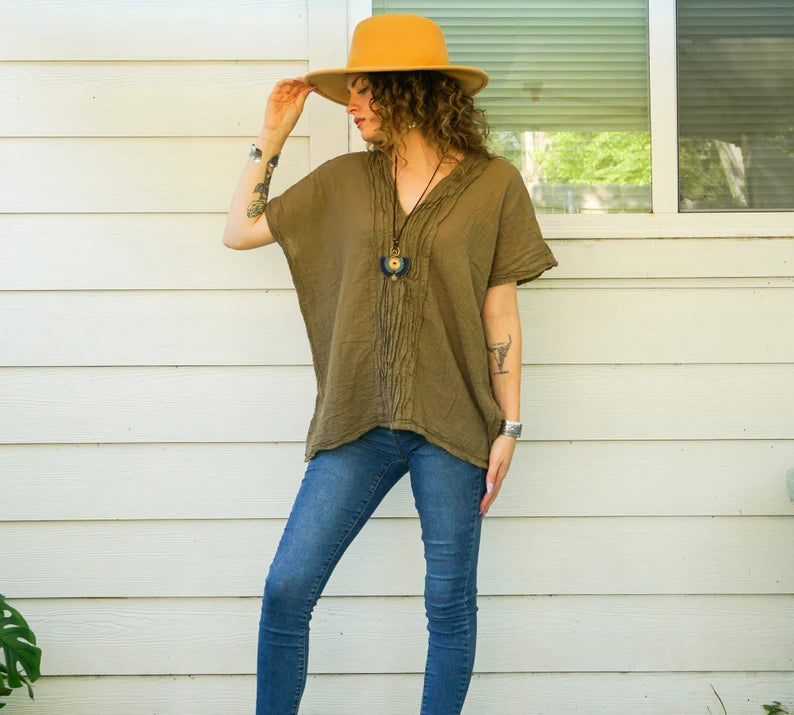 Sagewood Organic Gauze Blouse