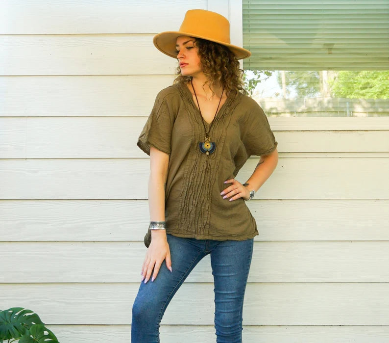 Sagewood Organic Gauze Blouse