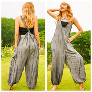 Silver Waves Racerback Dungarees Jumpsuit Romper