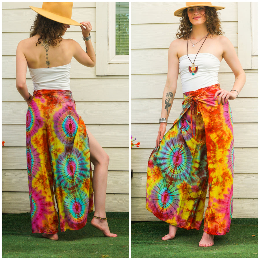Sunspell Hand Dyed Palazzo Wrap Pants