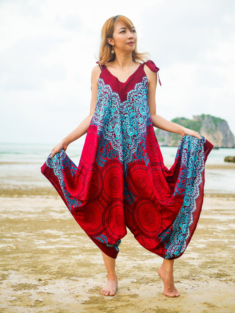 Scarlet Mandala Boho Jumpsuit