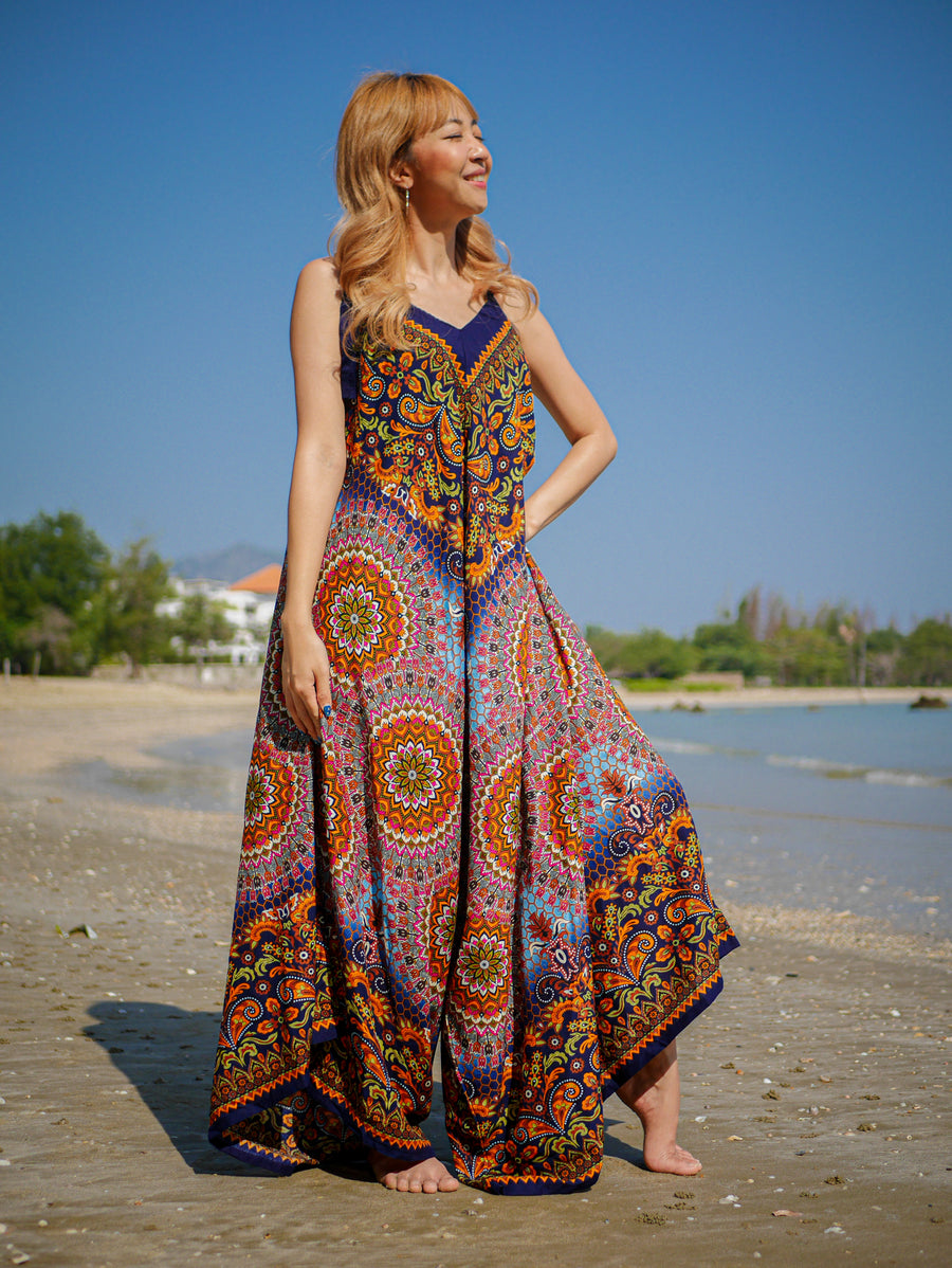 Golden Hour Mandala Boho Jumpsuit