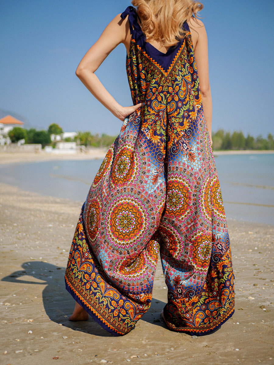 Golden Hour Mandala Boho Jumpsuit
